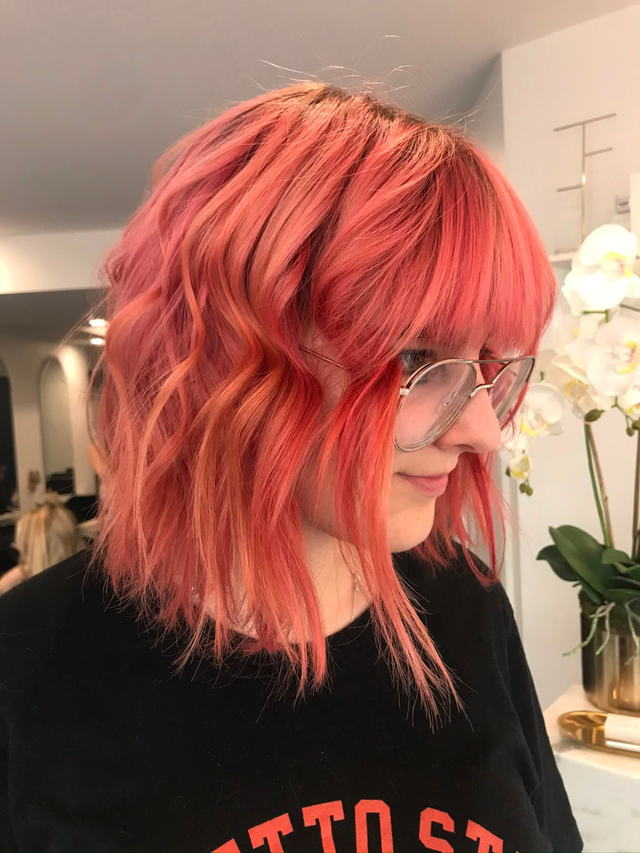 Warm caramel balayage with soft beachy waves